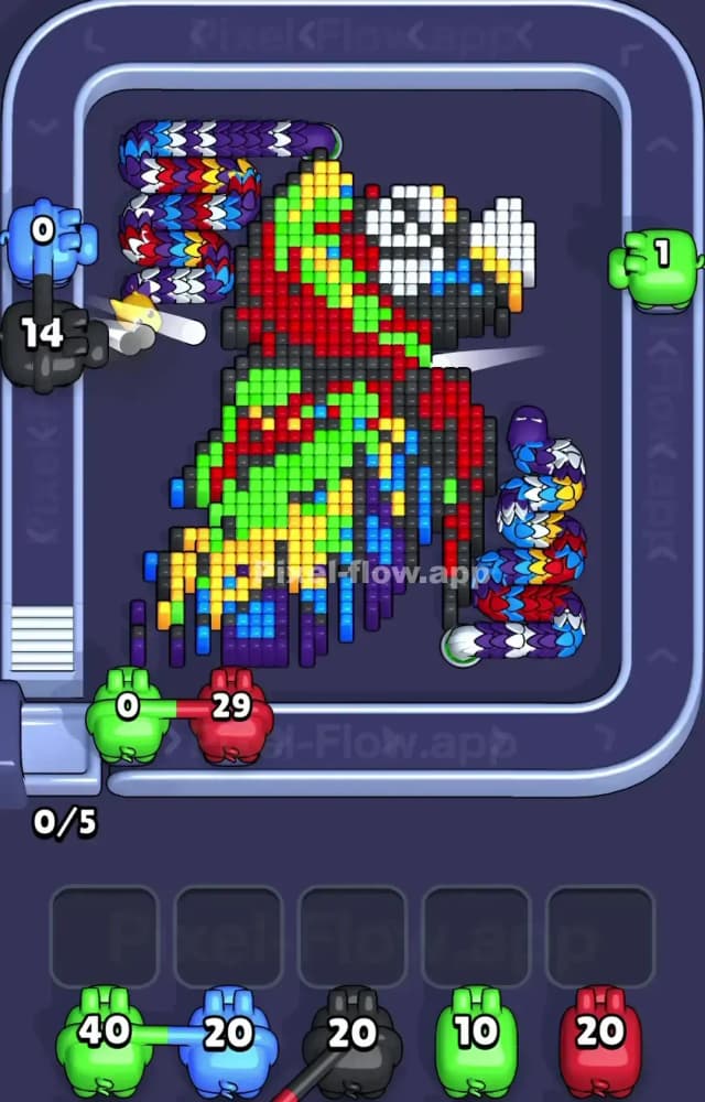 Pixel Flow Level 1136 Solution 1