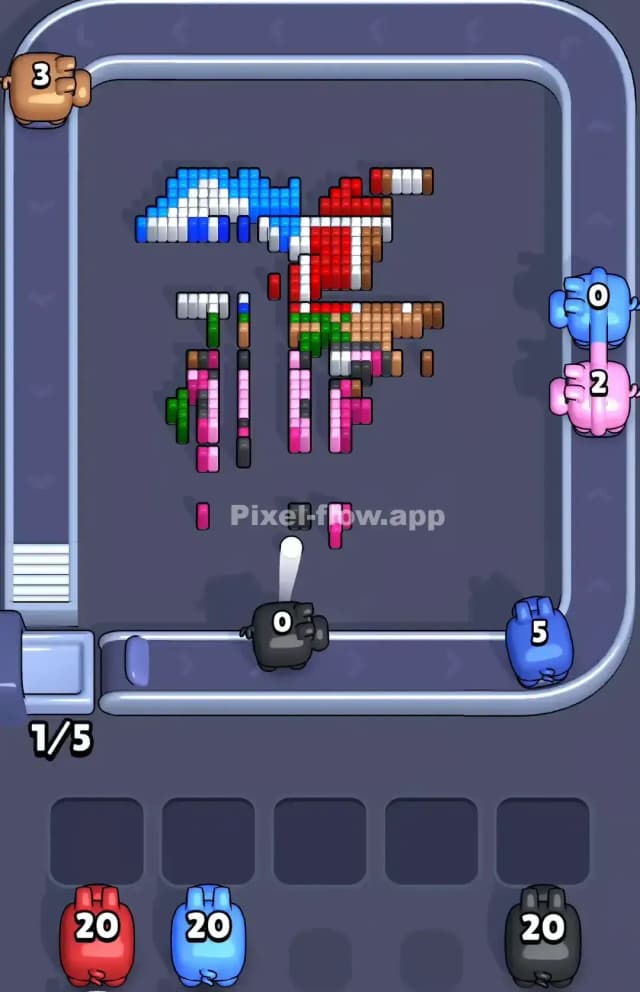Pixel Flow Pig Level Solution 3