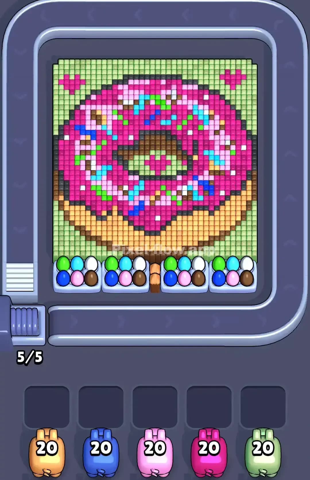 Pixel Flow Donut Level Screenshot