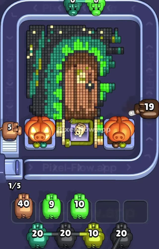 Pixel Flow Level 1157 Solution 1