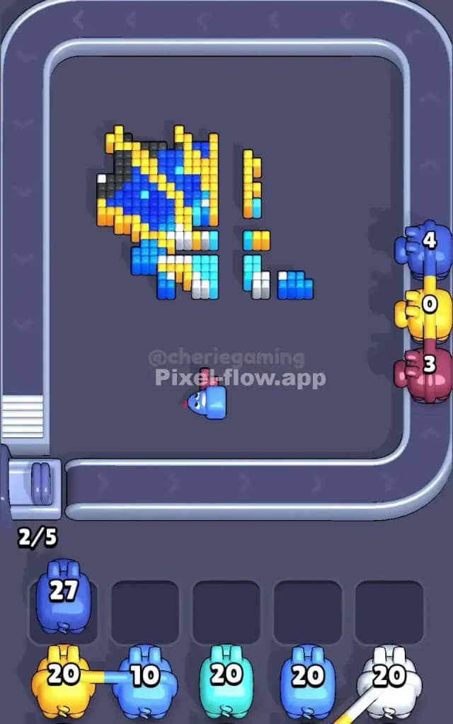 Pixel Flow Level 609 Solution 3