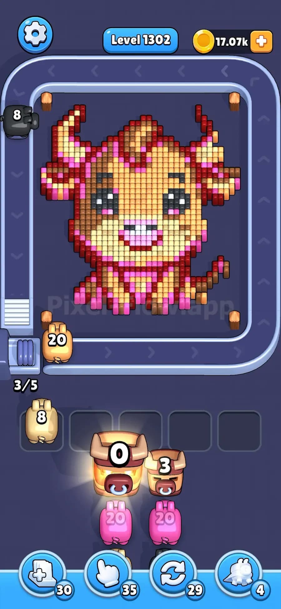 Bull Totem breaking in Pixel Flow