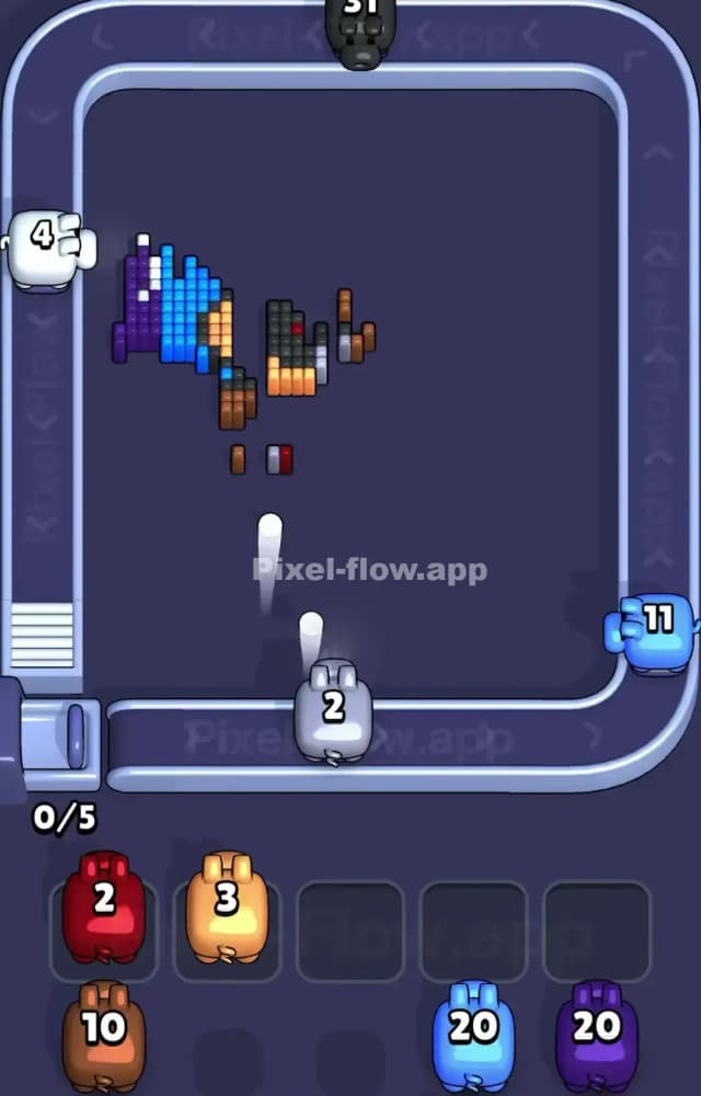 Pixel Flow Level 1147 Solution 3