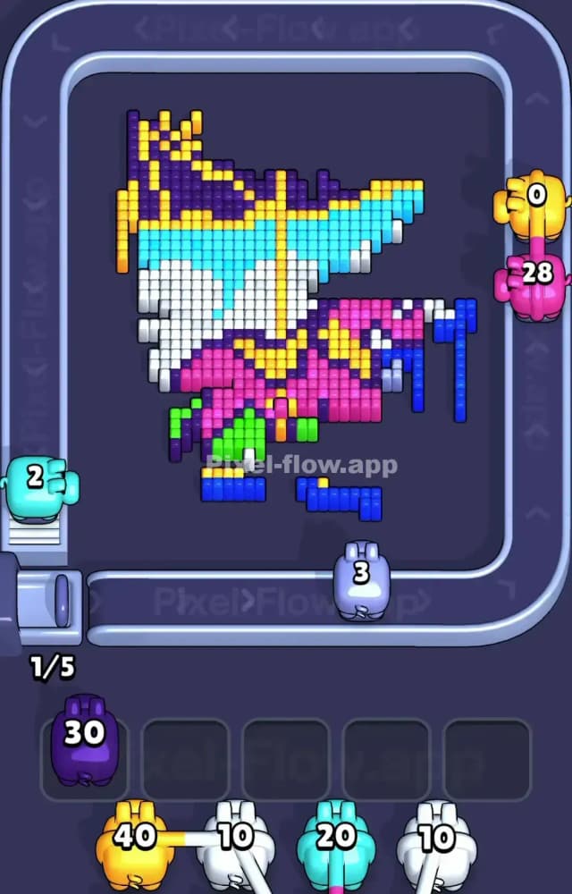 Pixel Flow Level 1118 Solution 2