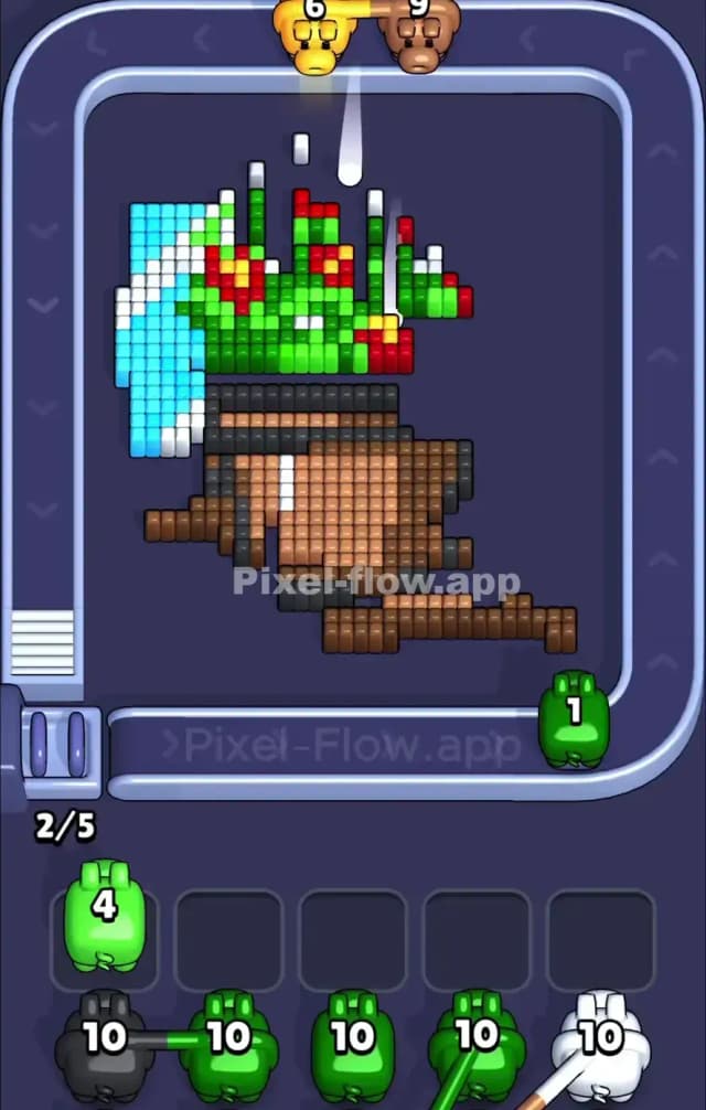 Pixel Flow Level 912 Solution 2