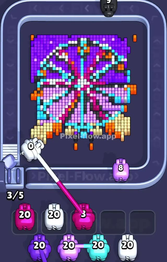 Pixel Flow Level 1008 Solution 1