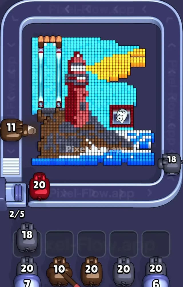 Pixel Flow Level 1243 Solution 1