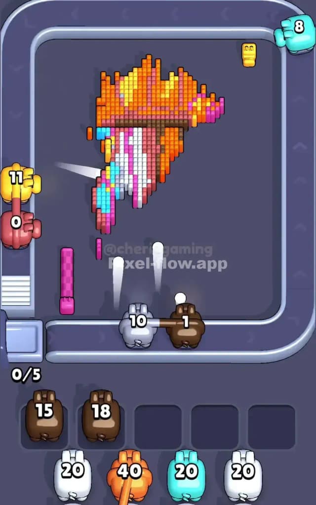 Pixel Flow Level 385 Solution 2