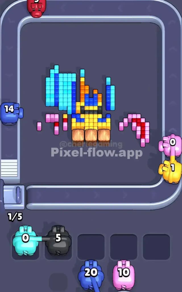 Pixel Flow Level 166 Solution 2