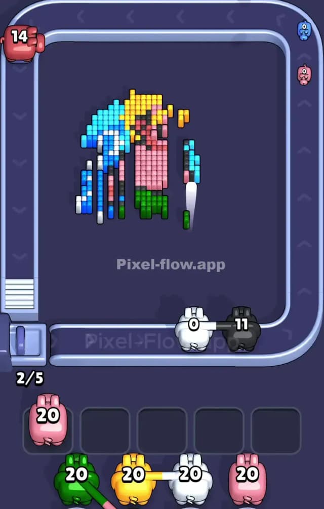 Pixel Flow Level 876 Solution 3