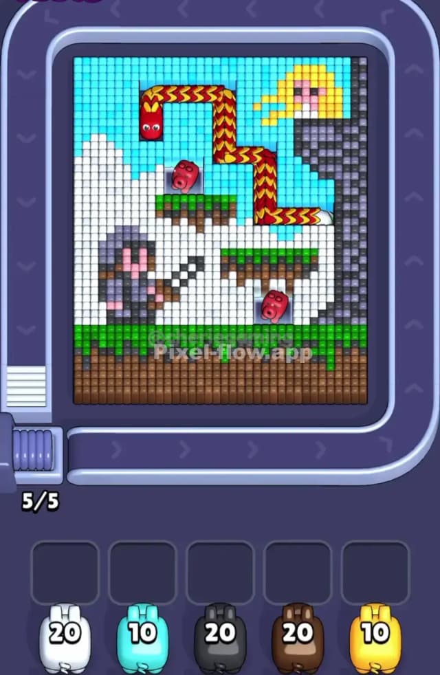 Pixel Flow Level 1607 Gameplay
