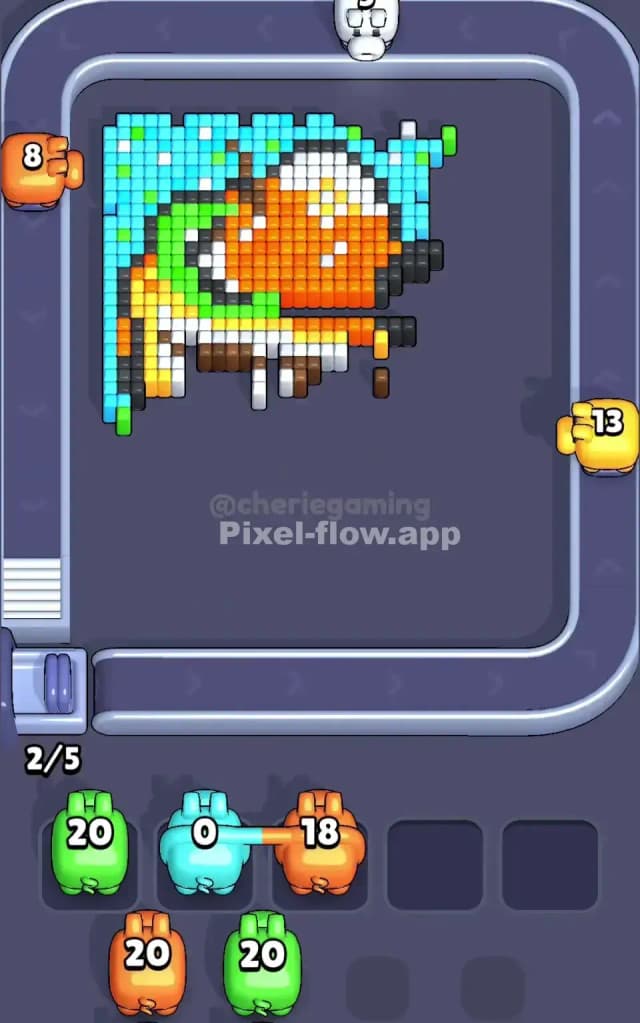 Pixel Flow Level 418 Solution 2