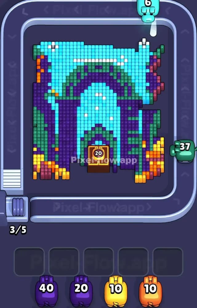 Pixel Flow Level 1111 Solution 2