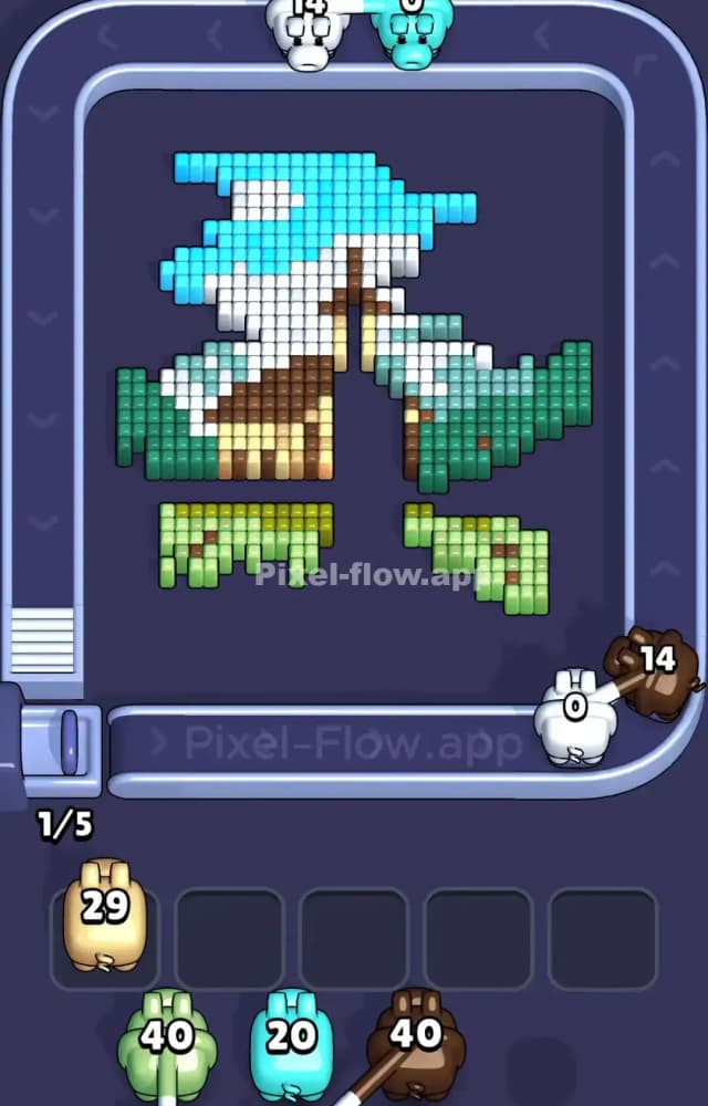 Pixel Flow Level 972 Solution 2