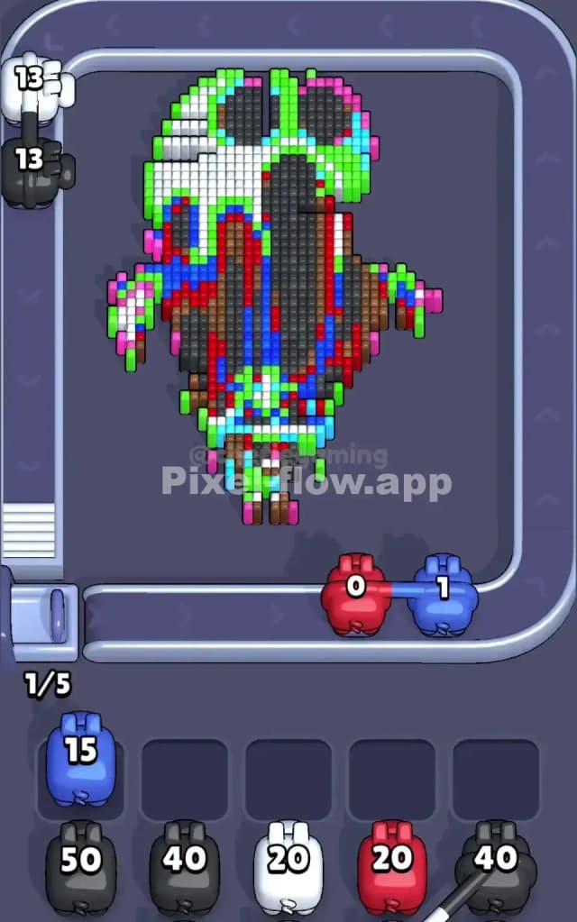 Pixel Flow Level 186 Solution 1