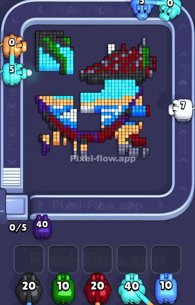 Pixel Flow Level 1396 Solution 2
