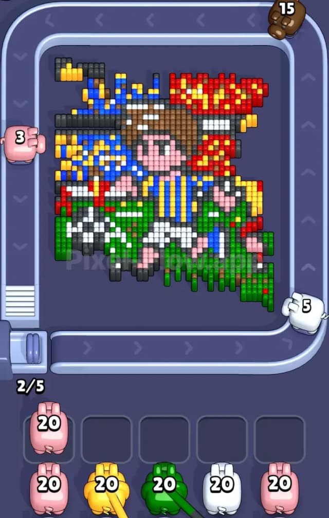 Pixel Flow Level 645 Solution 1