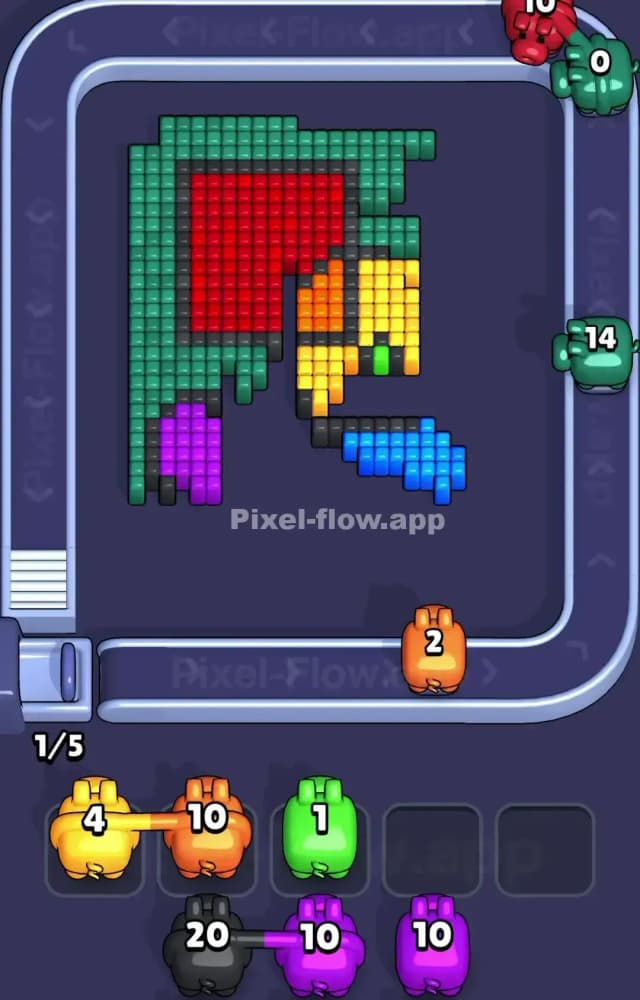 Pixel Flow Level 1468 Solution 2