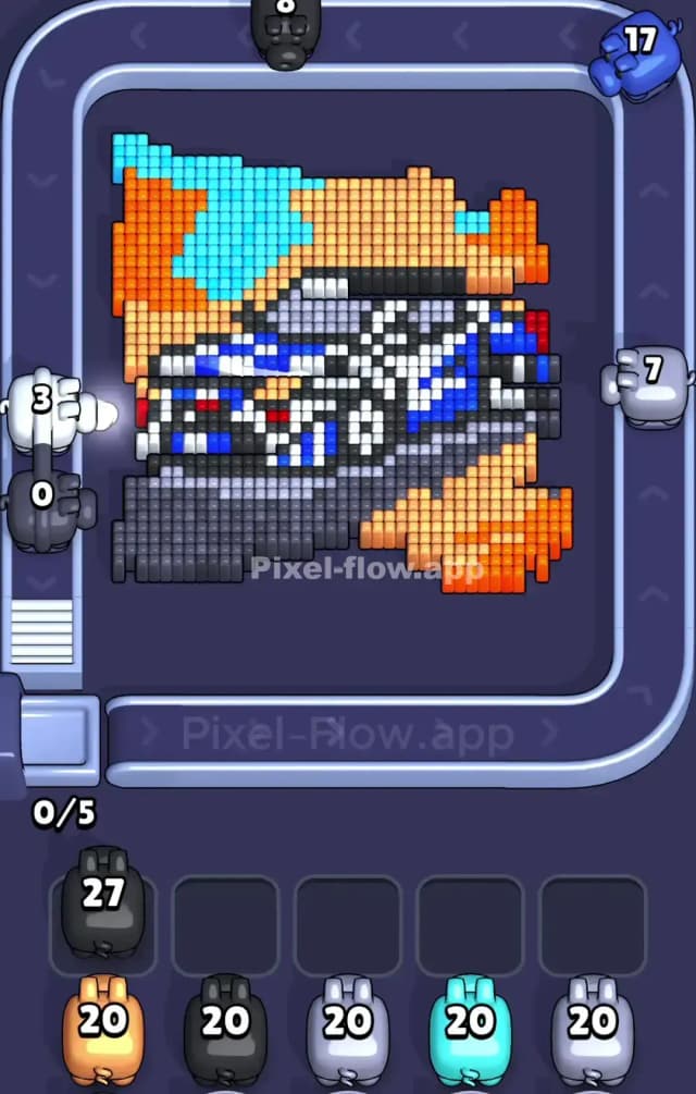 Pixel Flow Sports Car Level Solution 1