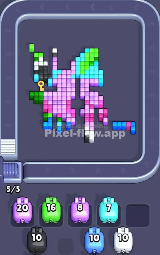 Pixel Flow Level 42 Solution 2