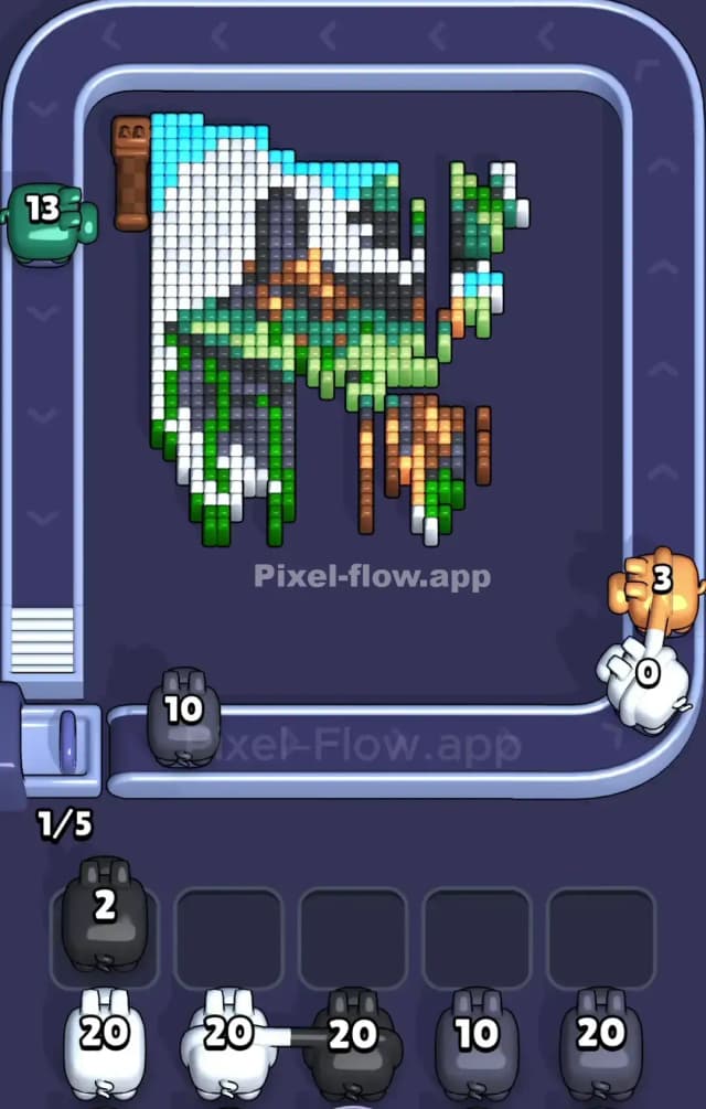 Pixel Flow Level 815 Solution 2