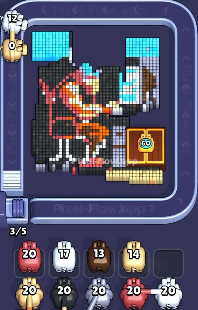 Pixel Flow Level 1170 Solution 1