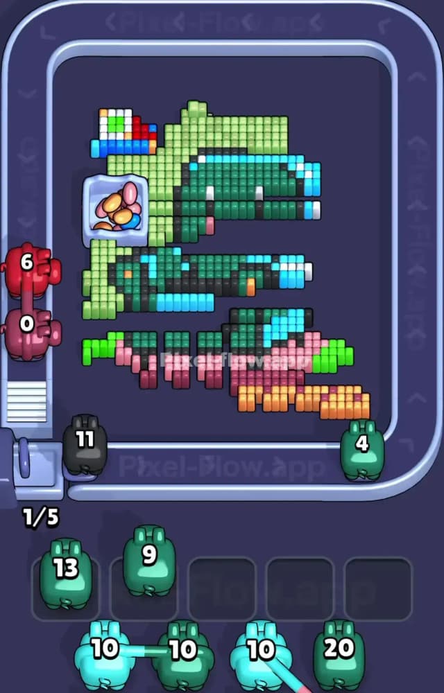 Pixel Flow Level 1576 Solution 2