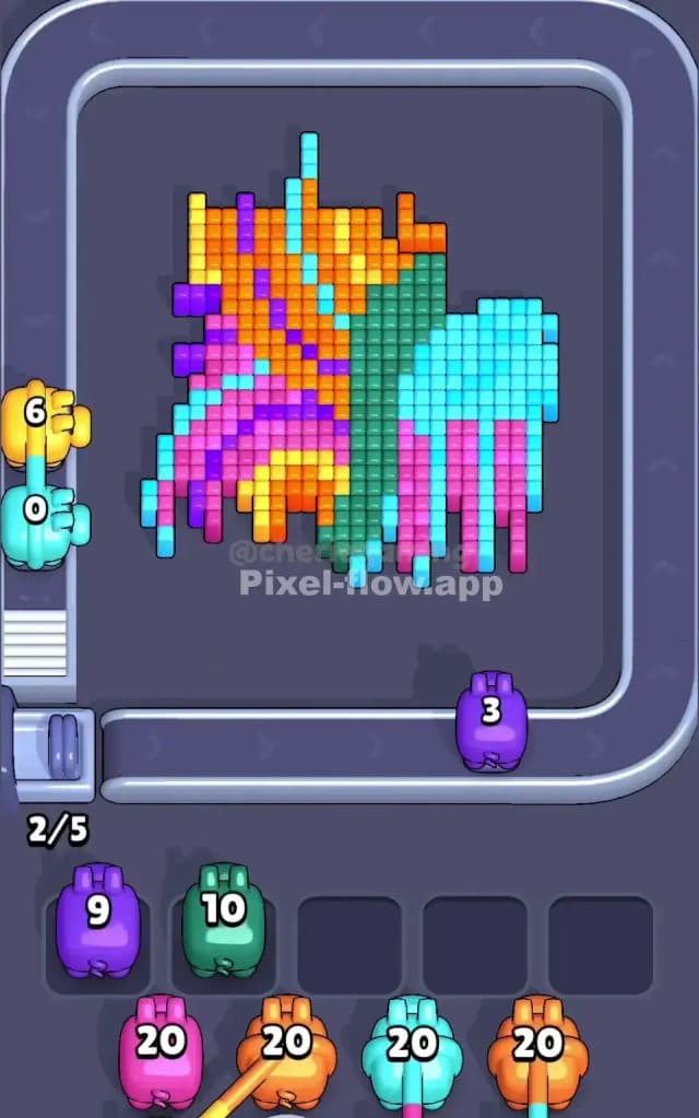 Pixel Flow Level 391 Solution 2