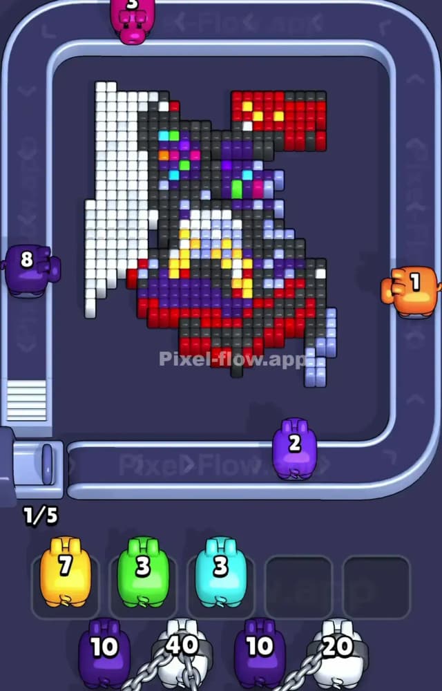 Pixel Flow Level 1374 Solution 2