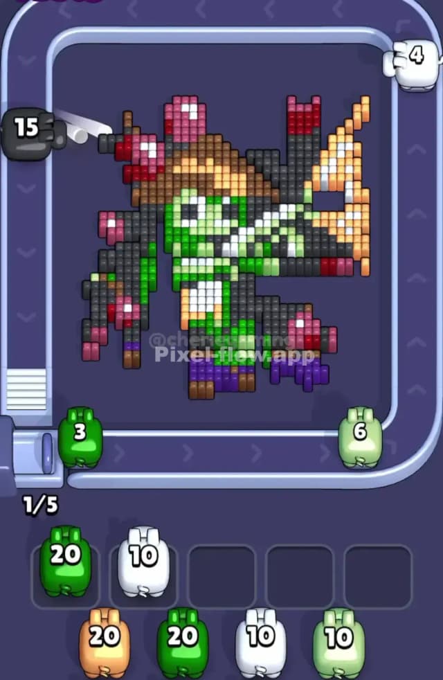 Pixel Flow Level 1707 Solution 2