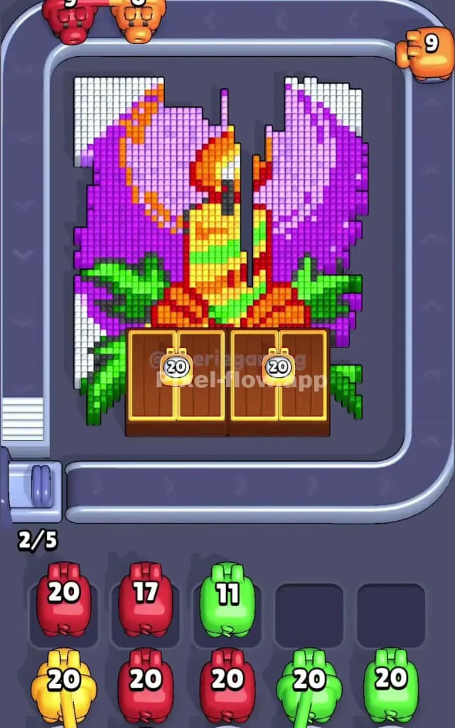 Pixel Flow Level 724 Solution 1