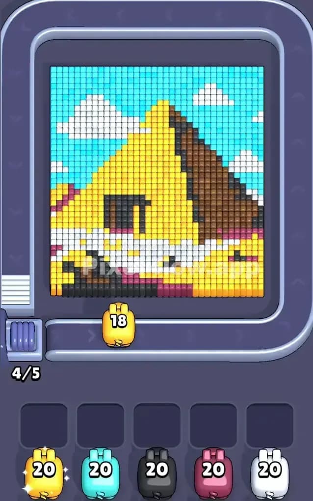 Pixel Flow Level 256 Gameplay