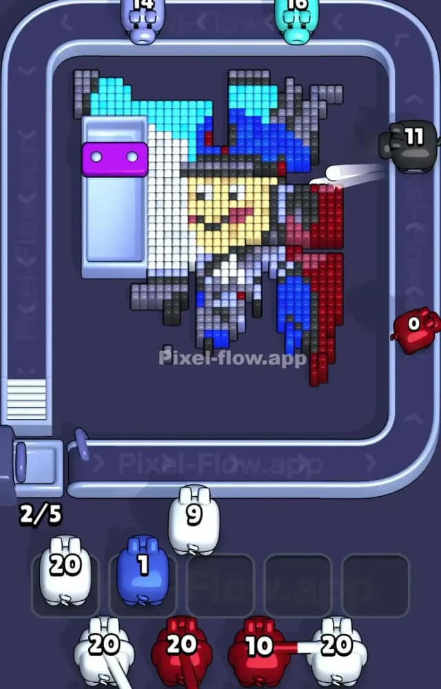 Pixel Flow Level 1497 Solution 2