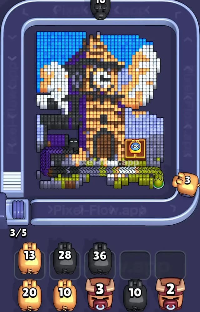 Pixel Flow Level 1386 Solution 1