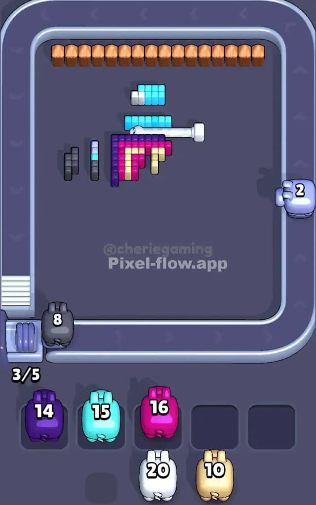 Pixel Flow Level 611 Solution 3