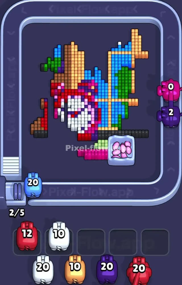 Pixel Flow Level 1596 Solution 2