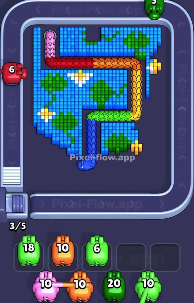 Pixel Flow Level 1364 Solution 1