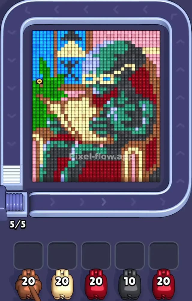 Pixel Flow Level 1077 Gameplay