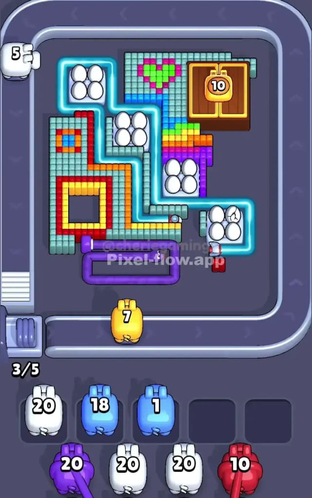 Pixel Flow Level 633 Solution 1