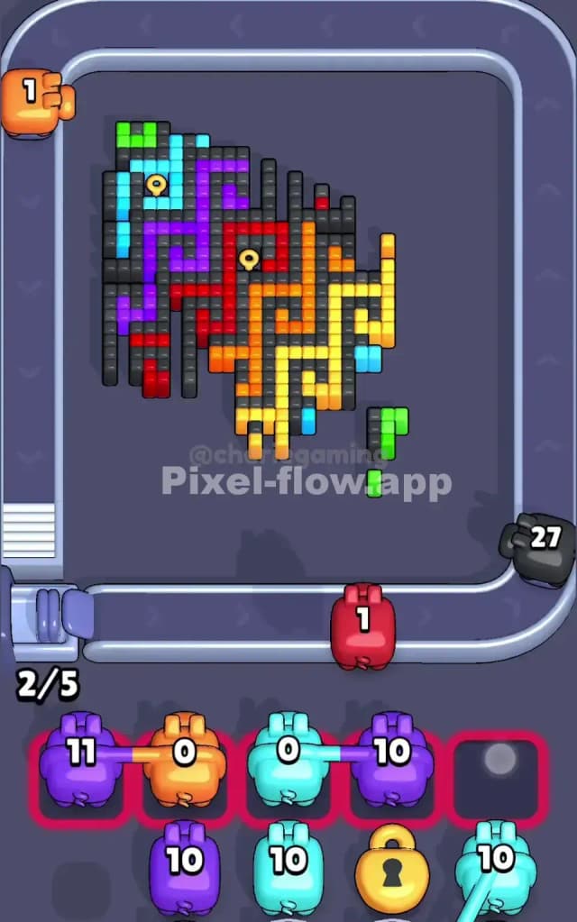 Pixel Flow Level 163 Solution 2