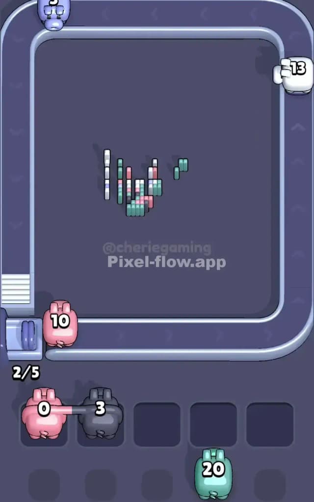 Pixel Flow Easter Island Level Solution 3