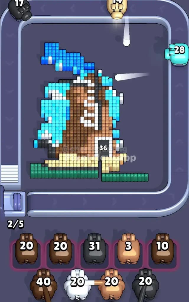 Pixel Flow Level 619 Solution 2