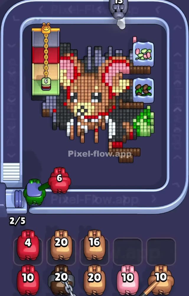 Pixel Flow Level 1216 Solution 2