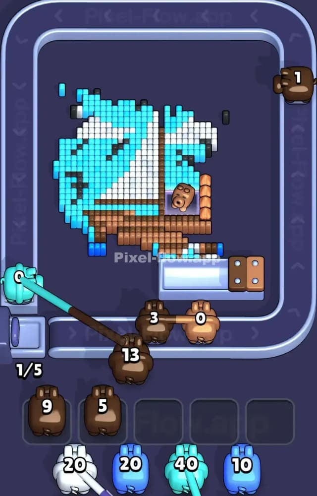 Pixel Flow Level 1408 Solution 2