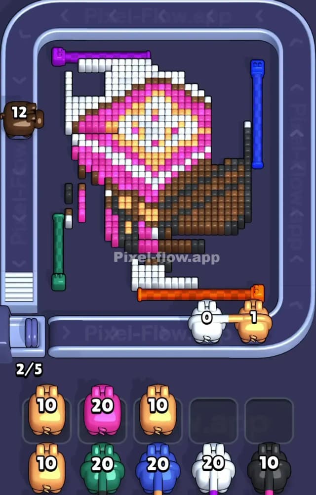 Pixel Flow Level 1282 Solution 2