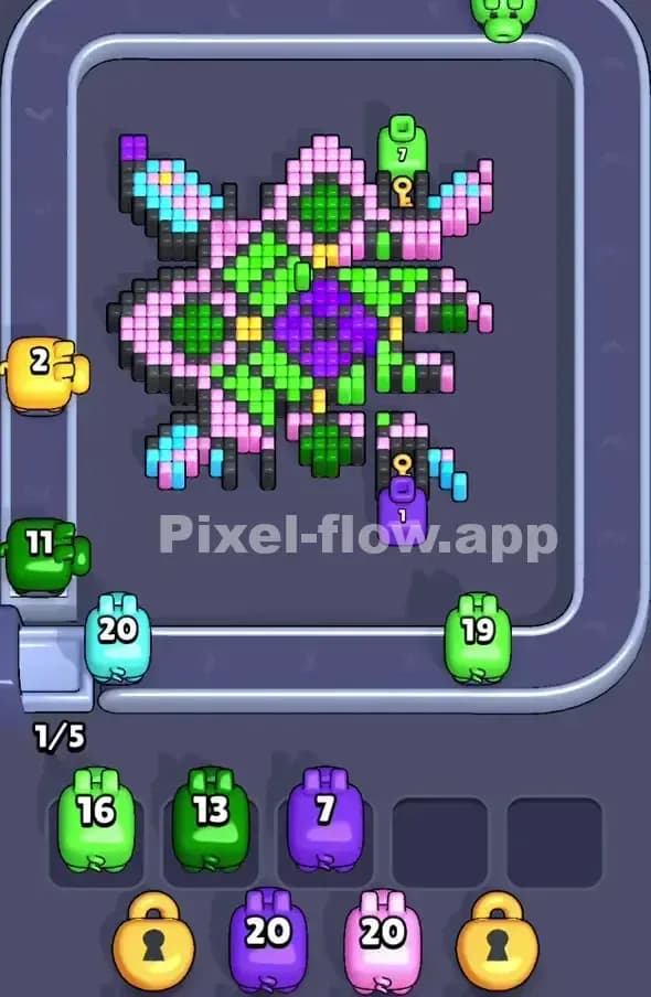 Pixel Flow Level 398 Solution 1