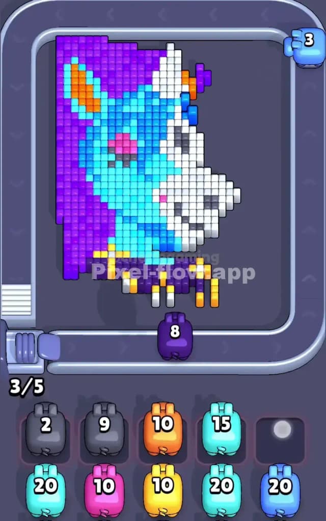 Pixel Flow Level 184 Solution 1