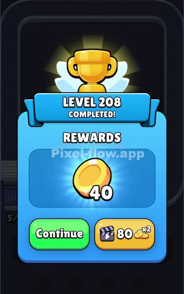 Pixel Flow Level 208 Solution 3