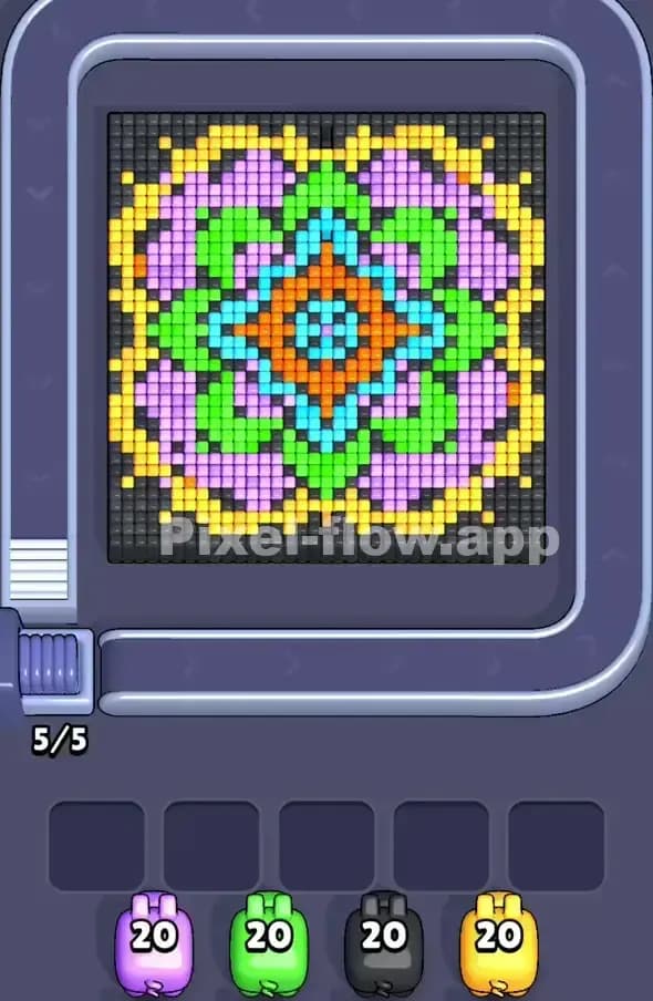 Pixel Flow Level 387 Gameplay