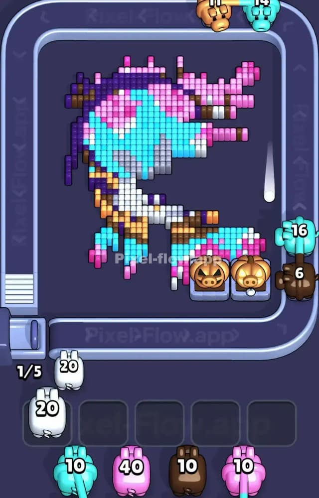 Pixel Flow Level 1336 Solution 2